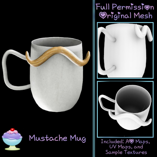 [Sherbert] Full Perm Mustache Mug (ADD)