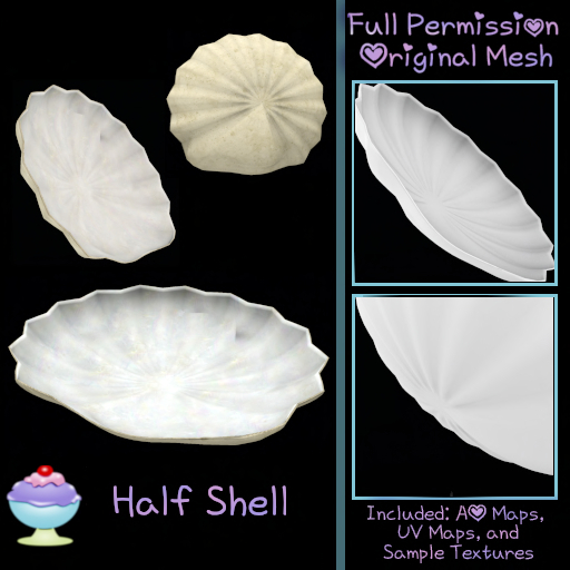 Second Life Marketplace - [Sherbert] Full Perm Half Shell (ADD ...