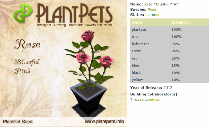 PlantPet Seed [Rose *Blissful Pink*]