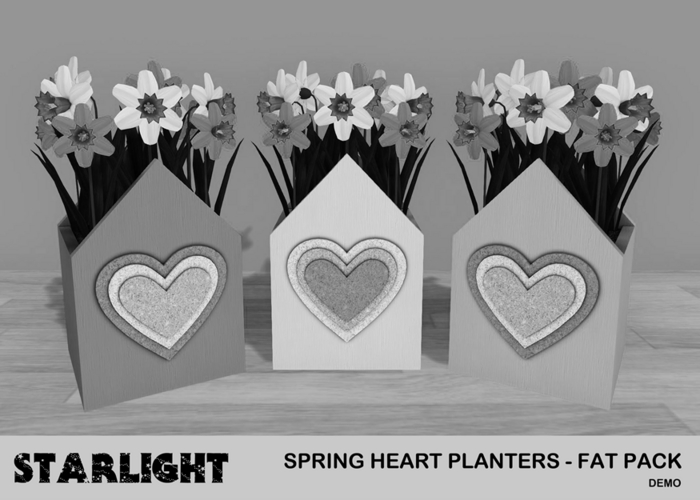 :: SA ::  Spring Heart Planters - Demo