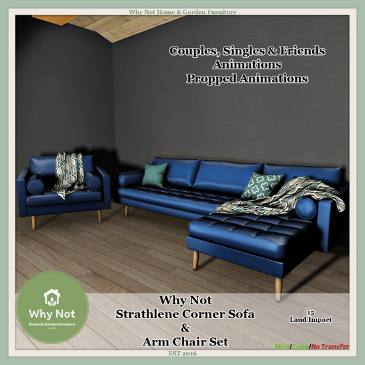 Why Not - Strathlene Corner Sofa & Ar Chair Set-Boxed