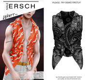ERSCH - Wyatt Top pat -black cucumber-