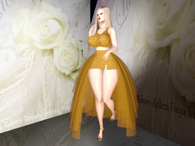 ROSES ~.~ Skirt & Top Outfit [Gold] Kupra 