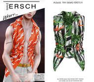 ERSCH - Wyatt Top pat -tropical straps-