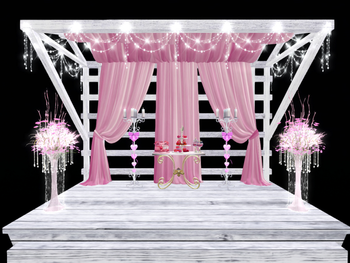 MC Valentine Pink Garden Pergola Set