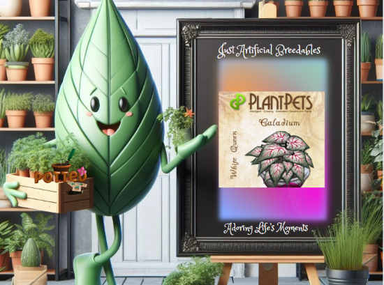 PlantPets Seed Caladium *White Queen*