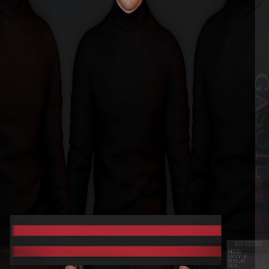 [GL - inc.] - Harry Turtleneck Red&Black Stripe
