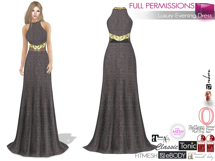 Full Perm Luxury Evening Dress Slink Maitreya 5.3 LaraX Belleza Ocacin Tonic TMP Ebody Reborn Legacy and Classics