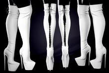 Ahuela Thigh Boots White 