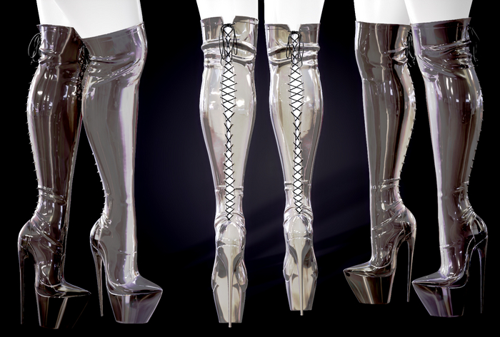 Ahuela Thigh Boots Platina