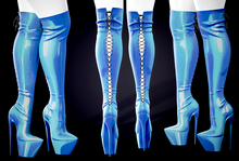 Ahuela Thigh Boots Blue