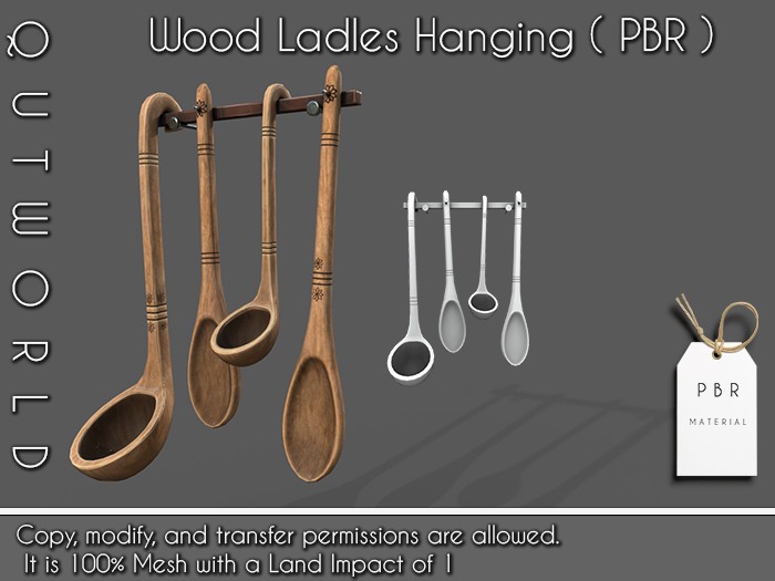 .::QUTWORLD Wood Ladles Hanging_PBR::.FP