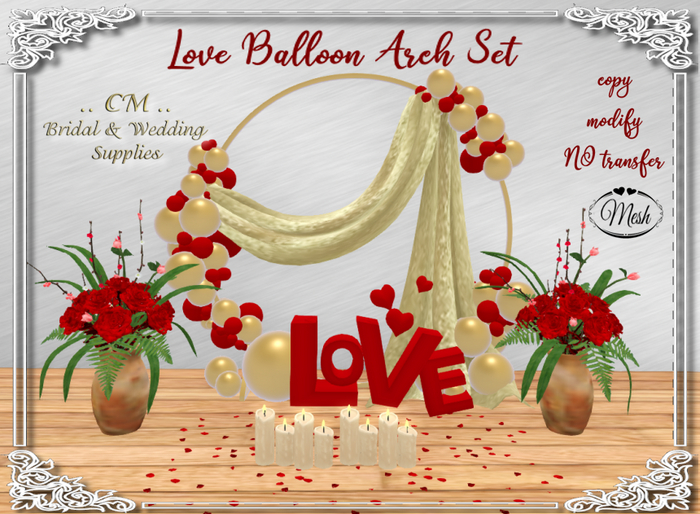 CM..Love Balloon Arch Set - Red