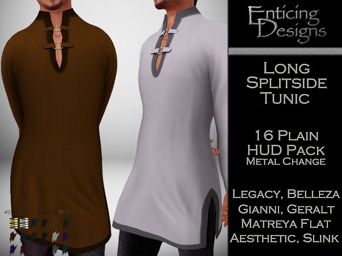 *ED Long Split Side Tunic - Plain HUD Pack