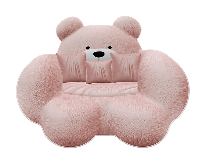 .Q. Teddy Plush Chair -BLUSH-