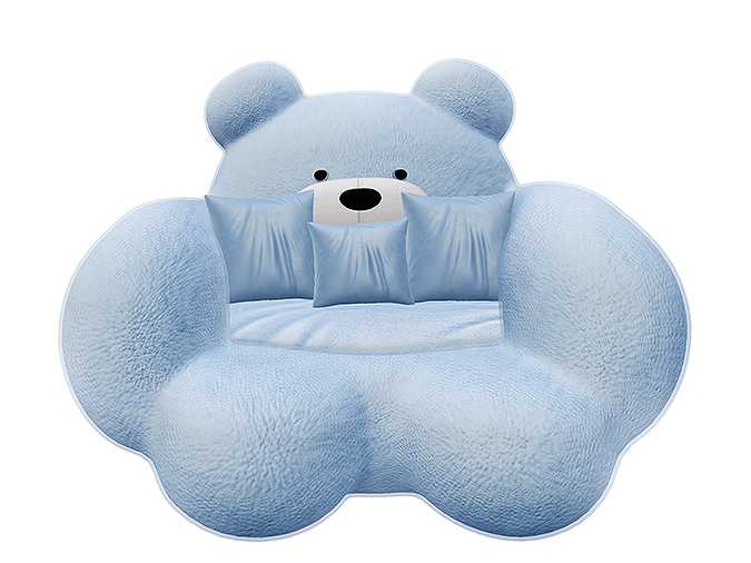 .Q. Teddy Plush Chair -CLOUD-