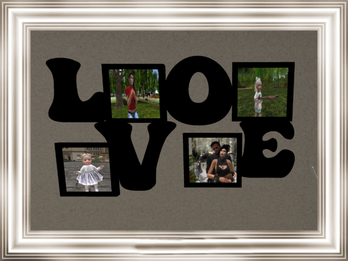 HB: Love word Photo Frame