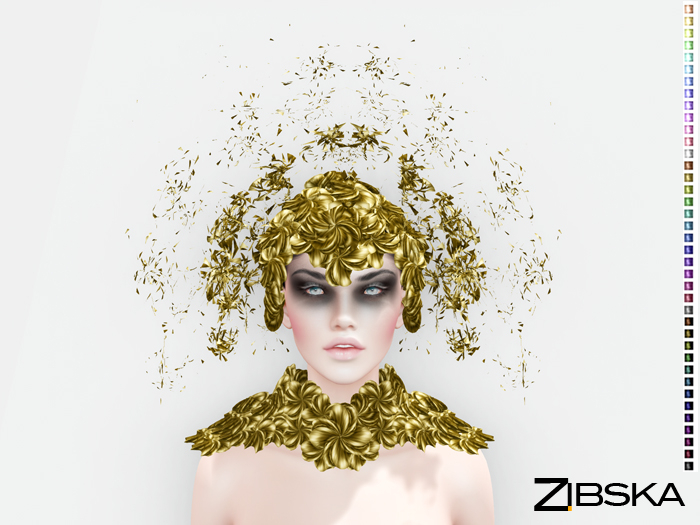 Zibska ~ Scaramouche Deux color change headpiece, headpiece orbit, and collar