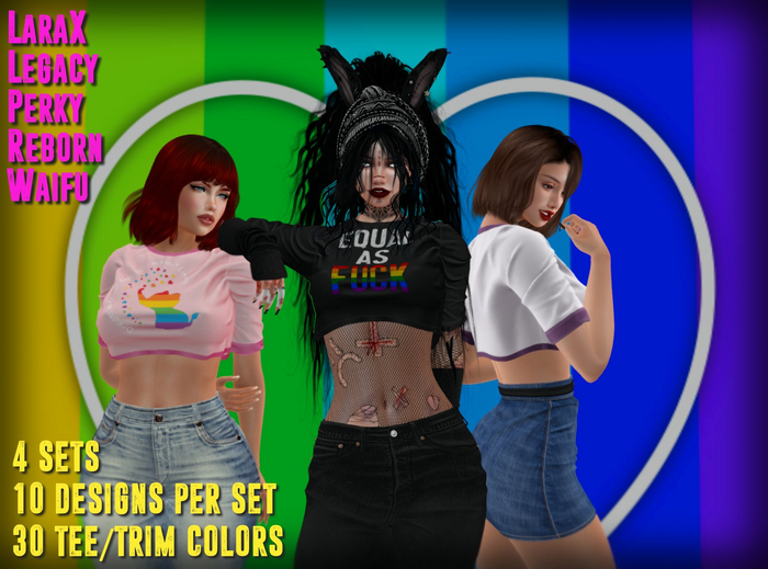 [Zombie Kittens] Pride Cropped Tees - Women's