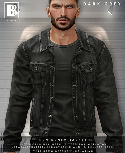 [BB] Ren Denim Jacket - Dark Grey