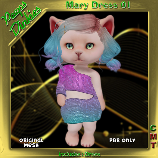 Peeps Dinkies Mary Dress Pattern 01