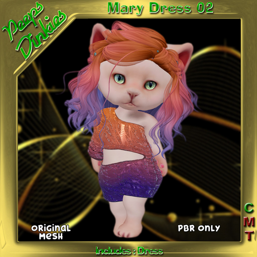 Peeps Dinkies Mary Dress Pattern 02