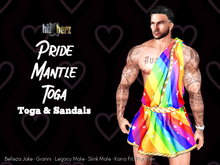 hizNherz Men's Pride Toga & Sandals