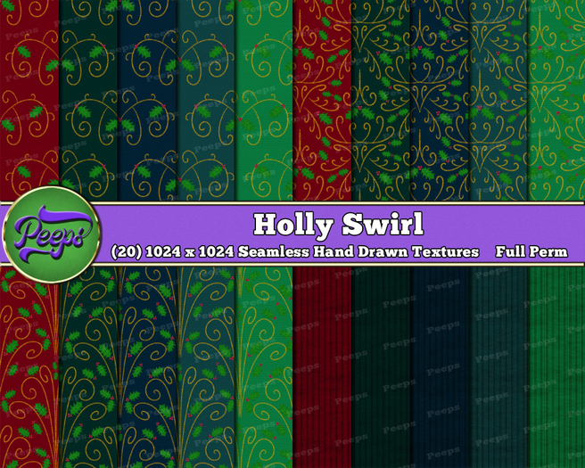 Peeps Textures Holly Swirl