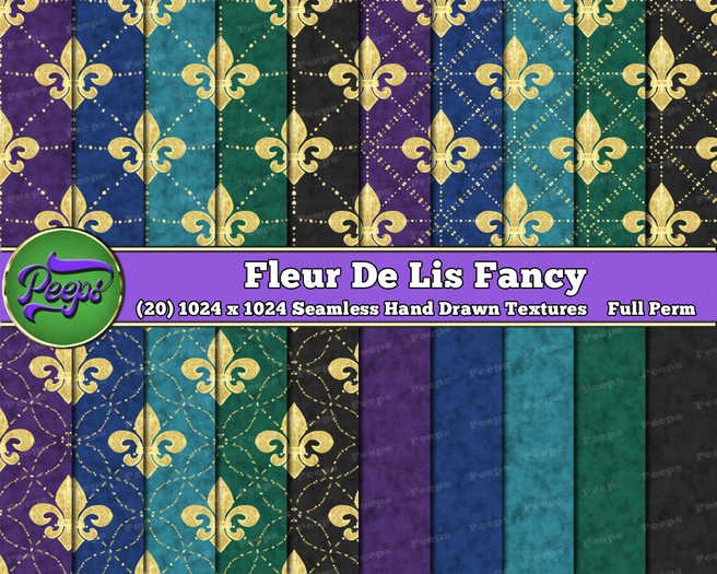 Peeps Textures Fleur De Lis Fancy