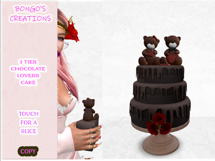 BMC5516 - 3 TIER CHOCOLATE LOVERS TEDDY BEAR CAKE