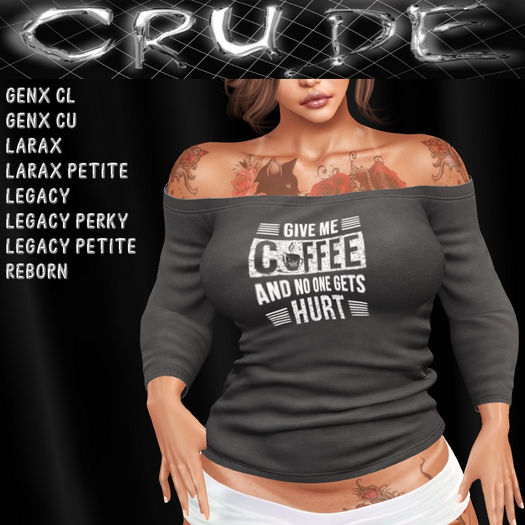 Give me coffee and no one gets hurt Women's Shoulder (WOLS) <Wear Me>