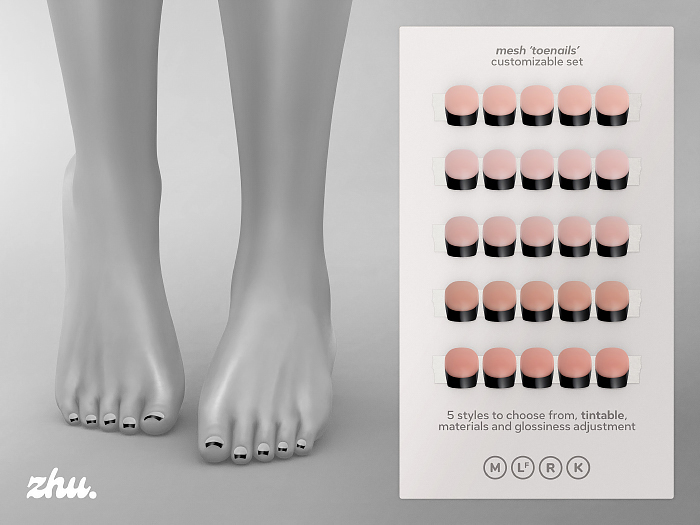 zhu. Nero mesh toenails DEMO