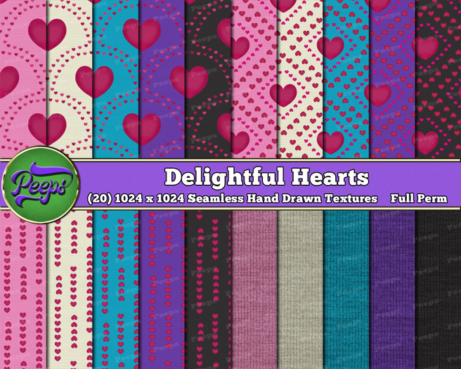 Peeps Textures Delightful Hearts