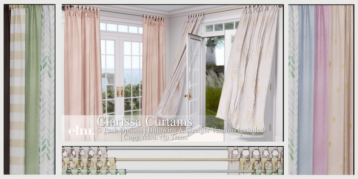 Elm. Clarissa Curtains [FATPACK]