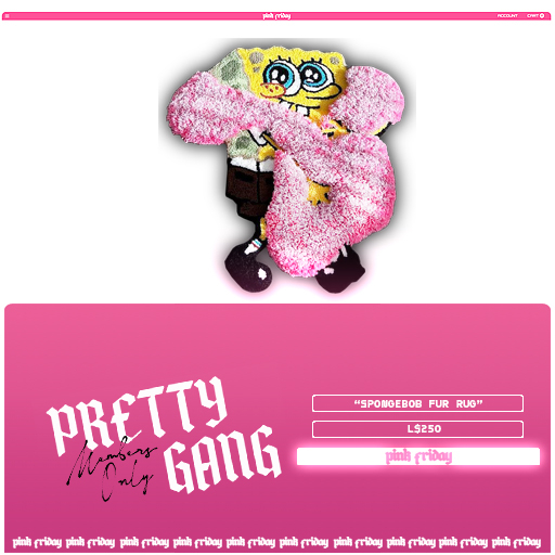 PINK FRIDAY. - Spongbob Fur Rug
