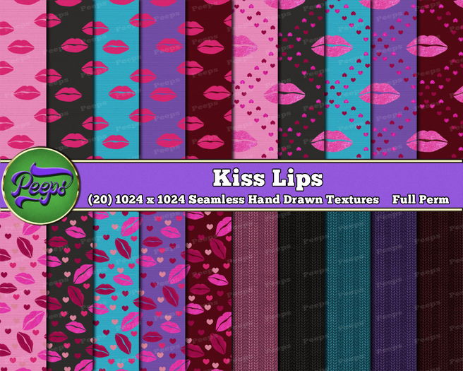 Peeps Textures Kiss Lips