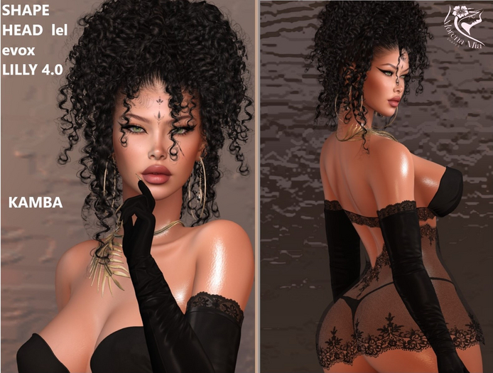 KAMBA SHAPE HEAD EvoX  LILLY 4.0 Lelutka (Maitreya,larax,legacy,Prima, Reborn,Erika ,,Belleza Gen.X Curvy.Kupra