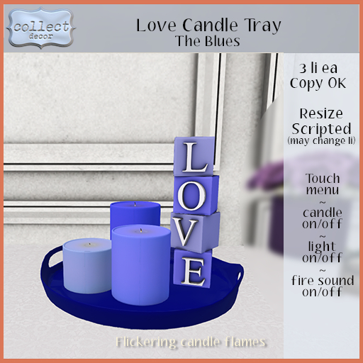 LOVE Candle Tray - The Blues - { collect }