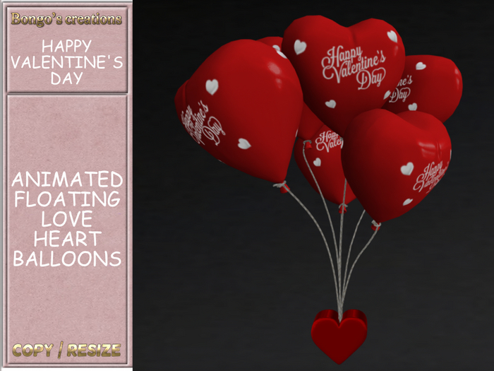 BMC5534 - HAPPY VALENTINE'S DAY ANIMATED FLOATING BALLOONS