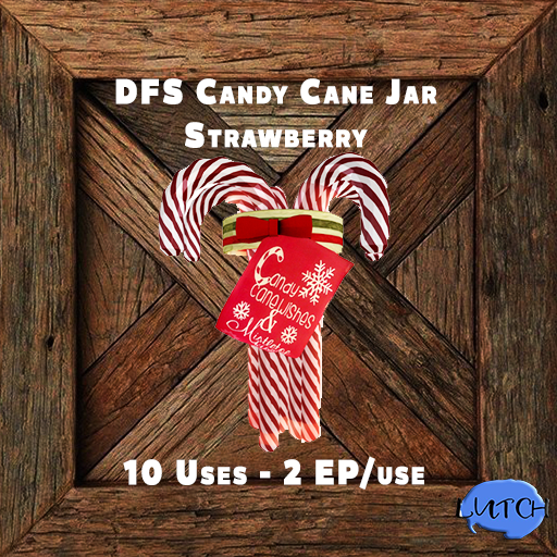 DFS Candy Cane Jar Strawberry 