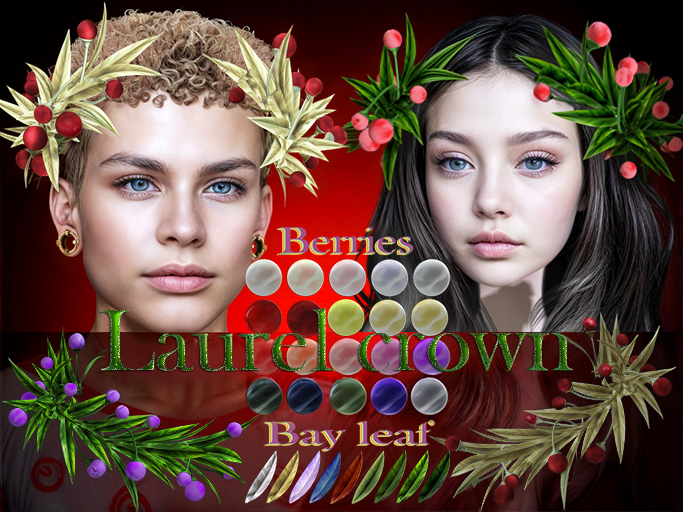 InStyle -Laurel crown -100% Mesh-HUD color