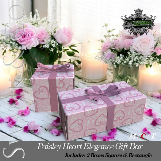 Swank & Co. Paisley Heart Elegance Gift Box 
