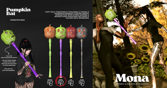 MONA - Pumpkin Bat - Green (Unpack)