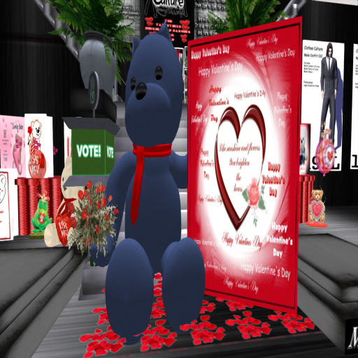 Valentines Bear Blue