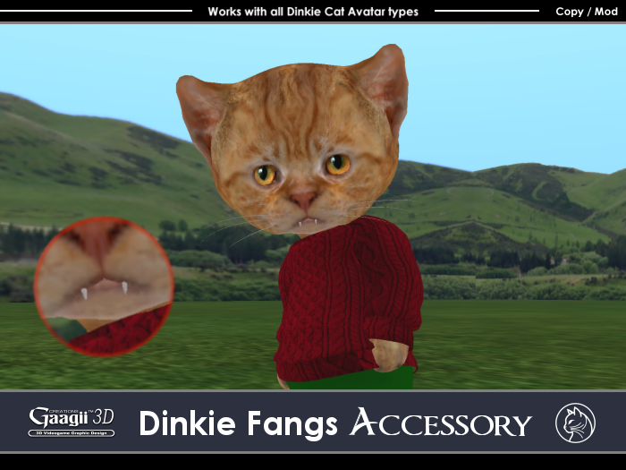 Gaagii 3D - Dinkie Fangs Accessory