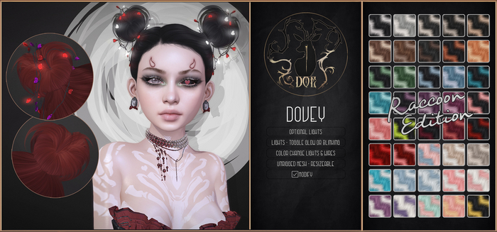 . Doe . Dovey . Raccoon . 