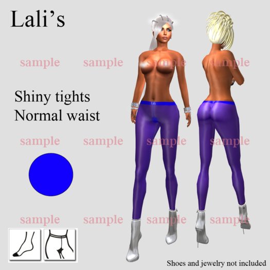 Shiny tights Normal waist - Blue