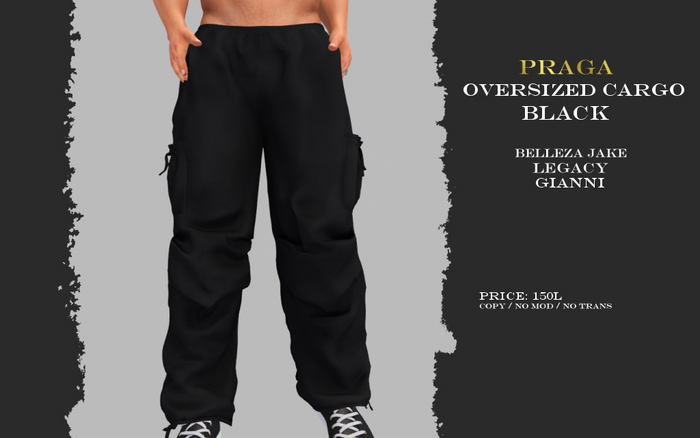 Praga Oversized Cargo - Black