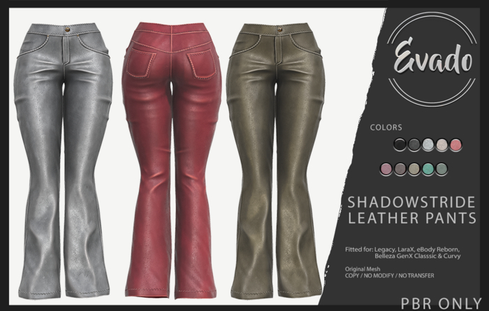 EVADO - Shadowstride Leather Pants FATPACK 