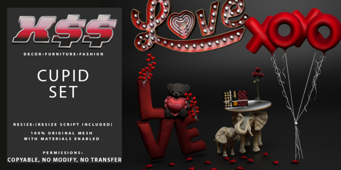 (X$$) - Cupid Set (BOXED) GROUP GIFT
